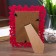 Photo frame plastic 10x15 cm "Butterflies" raspberry 20.5x15.5 cm