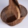 Picnic basket, with a double cover, reinforced, 37 × 25 × 28, rattan