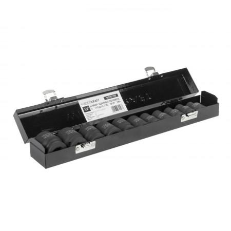 Set of end heads Wiederkraft WDK-710, shock, 1/2 ", 10-27 mm, 11 pcs., Case-1