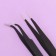 A set of tweezers for eyelash extensions, 2 pcs, 12.5 cm, black color