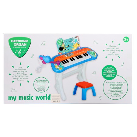 Synthesizer Floor "Musical World", light, sound effects, with a microphone-17