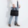 Luggage bag, external pocket, black color