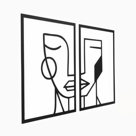 Decoration wall for the interior, panel on a wall made of wood "girl", 2 modules 59 x 47 cm-4