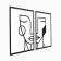 Decoration wall for the interior, panel on a wall made of wood "girl", 2 modules 59 x 47 cm