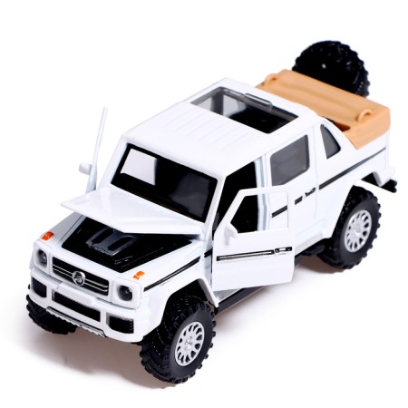 Metal machine "SUV", inertia, light, sound, doors and hood open, color mix-3