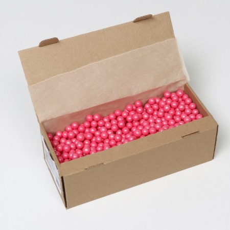 Sprinking confectionery with a soft center "Pearls" pink 12-13 mm, 1.5 kg-1