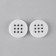 A set of buttons, 9 punctures, d = 18 mm, 10 pcs, white color