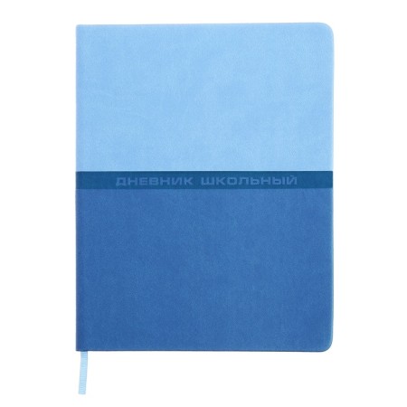 Universal Diary Grade 1-11, 48 sheets "Blue", a solid cover made of artificial leather, pancake embossing, Lasasse