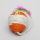 Sisali ball with feathers "Loretta", 6.5 cm, mix of flowers