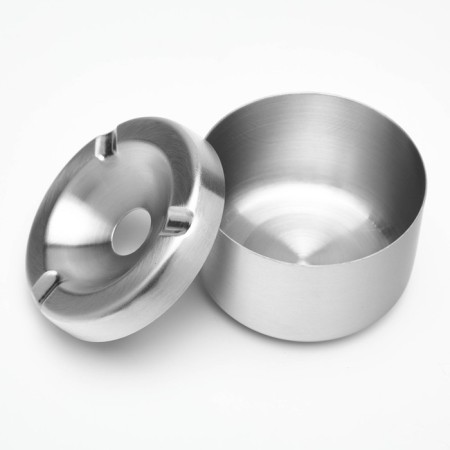 Stainless steel ashtray, 8 x 5.4 cm, chrome-2