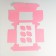 Box for 6 cupcakes with a window, pink, 25 x 17 x 10 cm