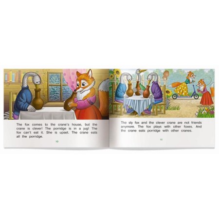 Foreign Language Book. Fox and crane. (in English). Vladimirova A.A.-4