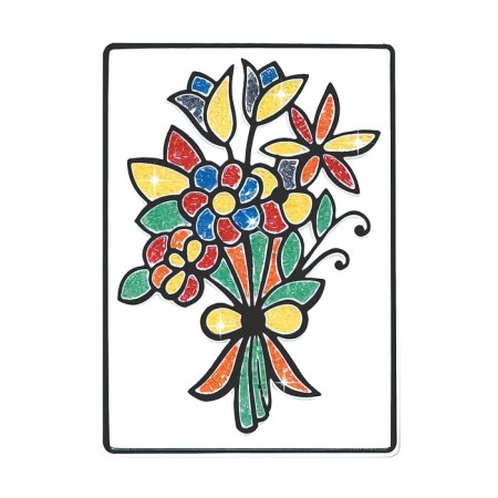 Picture with crystals "Bouquet of flowers", 12 × 18 cm-1