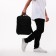 Male backpack on a zipper, 4 outer pockets, with USB, black color