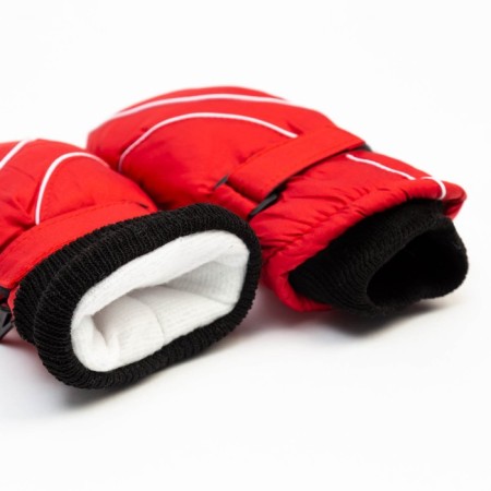 Mittens of winter children's minku, color red, rr 16 (18 cm)-2