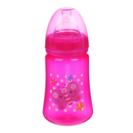 A bottle for feeding with a wide throat, 250 ml, from 0 months., Mix color-4