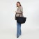 Soper bag with zipper, black color