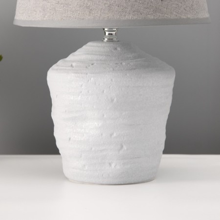 Table lamp with lampshade Risalux "Nebraska", 1 × 40 W, E27, Gray, 20 × 20 × 32 cm-5