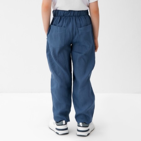 Pants for the boy KAFTAN LINEN, p. 32 (110-116), blue-3
