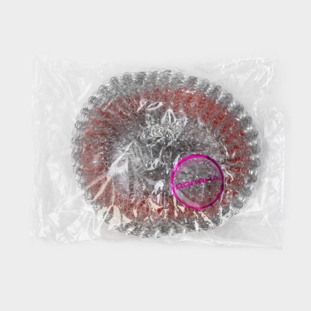 Metal sponge with a plastic ring, wicker, 20 g, mix color-3