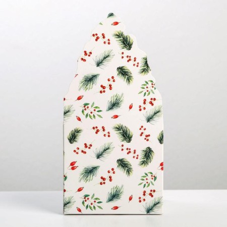 Box for mini-boots "Happy New Year", bullfinches, 12 x 17 x 10 cm, New Year-3