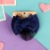 Hair machine "Bow" with a mesh for a bundle, D-10 cm, blue