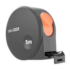 Рулетка Deli HT8519C 112898, софттач корпус, серая, 5 м х 19 мм