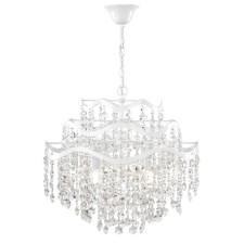 Suspended lamp Freya FR1001PL-07W Charlotte, 503x503x1576 mm, E14, 7x40W, white color