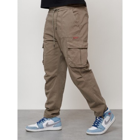 Cargo jeans men, size 56, beige color-1