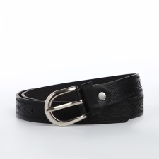 Building belt, width 2.1 cm, screw, metal buckle, black color