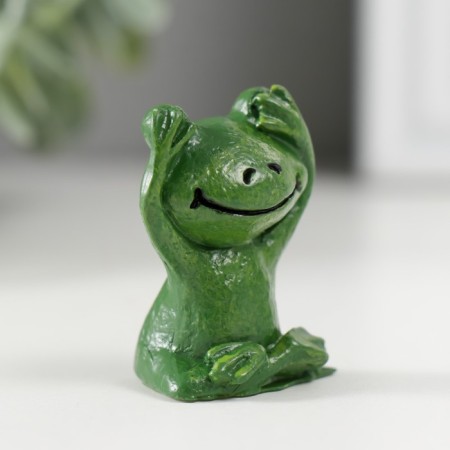 Suvenir Polystone "Sitting Frog" set of 3 pcs 2.3x3.2x4 cm-2