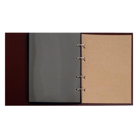The album is vertical for icons, with sheets on fabric, 230 x 270 mm, boumvinyl, brown-4