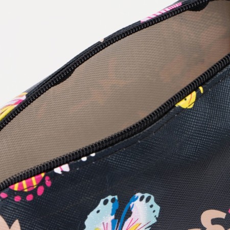 Cosmetic bag with lightning, black color-2