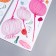 Sticking plastic interior color "Drawn flowers" 30x60 cm set 2 sheets