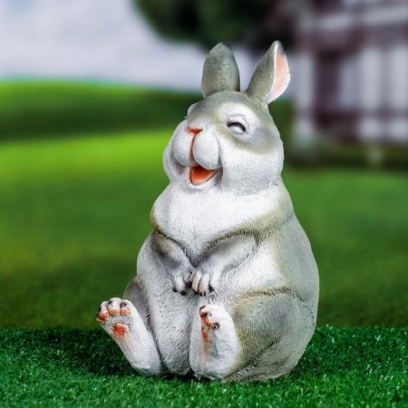 Garden Figure "Bunny-Laudon Big" Gray, 13x11x21cm-1