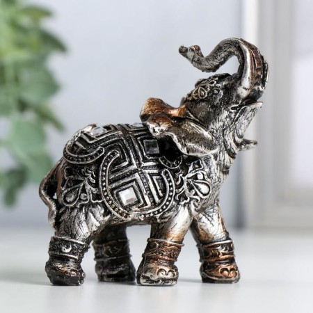 Polystone souvenir "Two Indian Elephants" set 2 pcs 8.3x7x3.5 cm-1