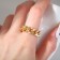 Ring "Chain" large links, color gold, 20 size