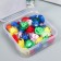 Buttons plastic 2 punctures "translucent flash" 1.4x1.4 cm set 60 pcs MIX 2.5x5.7 cm 90957