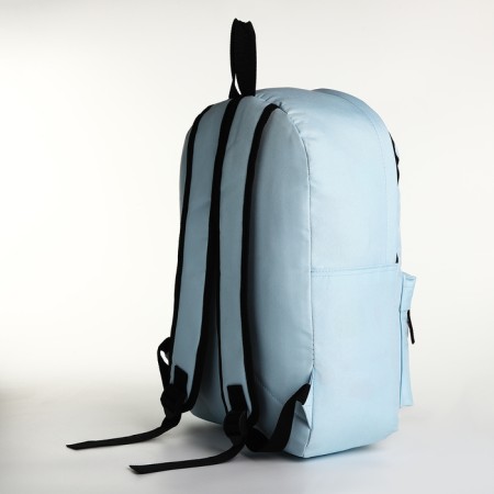 Youth backpack with lightning, external pocket, blue color-3