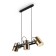 Suspended lamp Freya FR4005PL-03BBS Elori, 672x100x1630 mm, E27, 3x25W, black color and brass