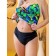 Female bathing suit, size 54, color black, yellow, blue
