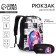 School backpack with an ANime Girl Penal, 42x28x13 cm, black color