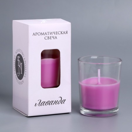 Aromatic candle in a glass "Nyud", 5x6 cm, lavender-4