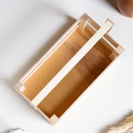 Wooden Kashpo 24.5 × 13.5 × 9 cm "Two Light", two -string, natural give beautifully-5