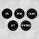 A set of paper stickers for cans "for cereals", 20 pcs, black, 6 x 6 cm