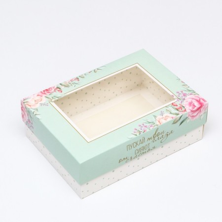 The box is folding, with the Spring View window 21 x 15 x 7 cm-2