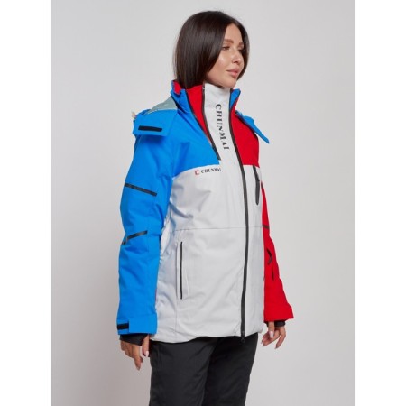 Ski jacket female winter, size 44, red color-2