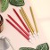 Candles in the cake "Royce", 6 pcs, tall, 13 cm, burgundy and gold
