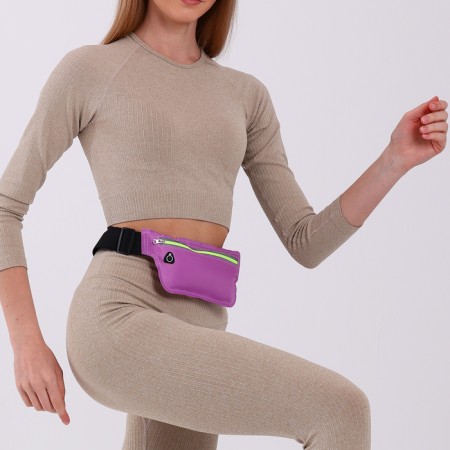 Lightning waist bag, reflective elements, lilac color-7