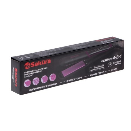 Sakura SA-4529P multicastaler, 38 W, ceramic coating, 180-210 ° C, lace 1.8, black-7
